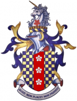 heraldry - RRW9ddd (chequy a pale & cinquefoils)